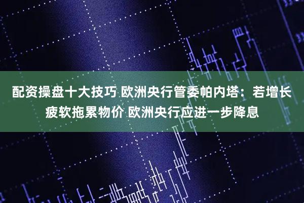 配资操盘十大技巧 欧洲央行管委帕内塔：若增长疲软拖累物价 欧洲央行应进一步降息